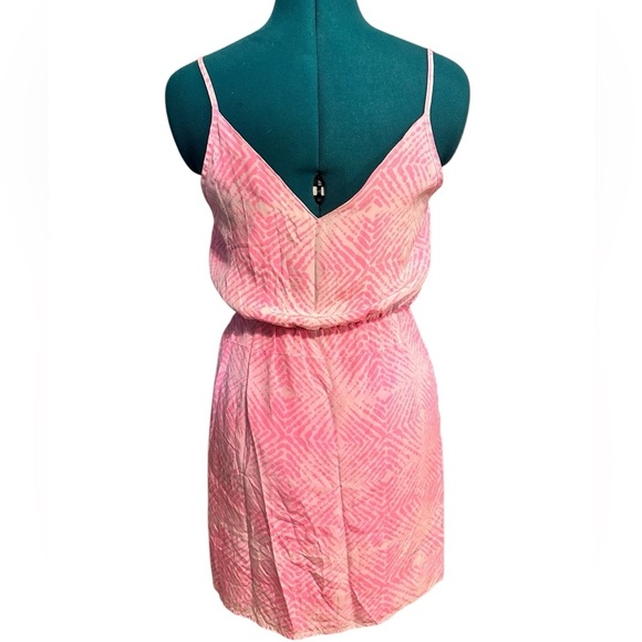 Amanda Uprichard Print Silk V-neck Spaghetti Strap Mini Dress - Picture 3 of 11